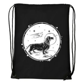 Asztronauta tacskó - Sport táska fekete