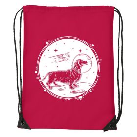 Asztronauta tacskó - Sport táska piros