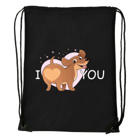I love you - Sport táska fekete v1603