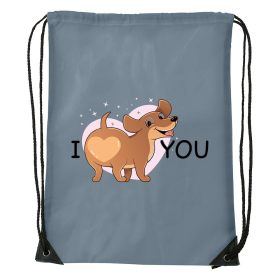 I love you - Sport táska szürke v1603