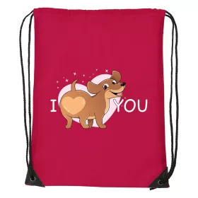 I love you - Sport táska piros v1603