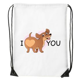 I love you - Sport táska fehér v1603