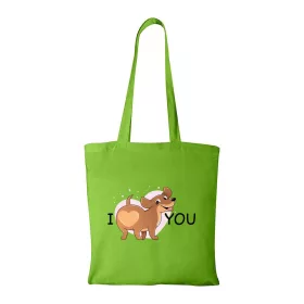 I love you - Bevásárló táska zöld v1