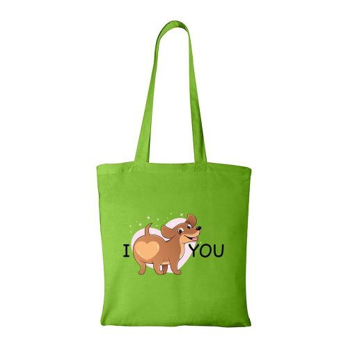 I love you - Bevásárló táska zöld