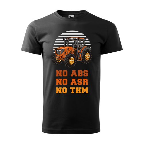 Póló No ABKS No ASR No THM  mintával - Fekete XL méretben