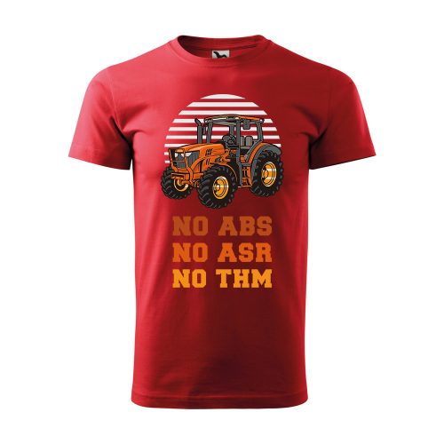 Póló No ABKS No ASR No THM  mintával - Piros XL méretben