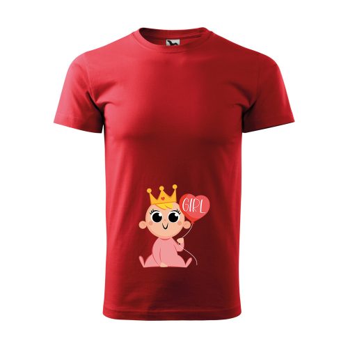 Póló Girl baby  mintával - Piros M méretben