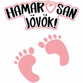 Hamarosan jövök! Lány - Bevásárló táska fekete