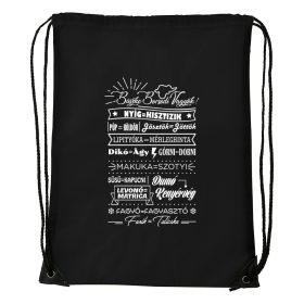 Büszke borsodi vagyok - Sport táska fekete