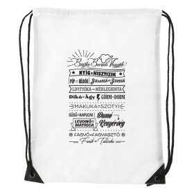 Büszke borsodi vagyok - Sport táska fehér
