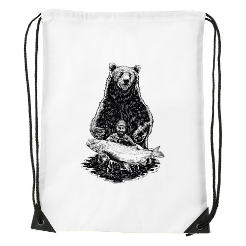 Horgász és a medve - Sport táska fehér