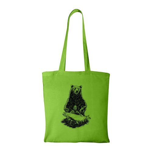 Horgász és a medve - Bevásárló táska zöld