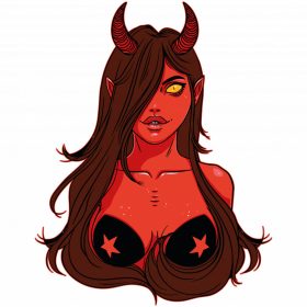 Démon lány - Sport táska fehér