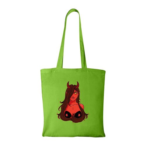 Démon lány - Bevásárló táska zöld