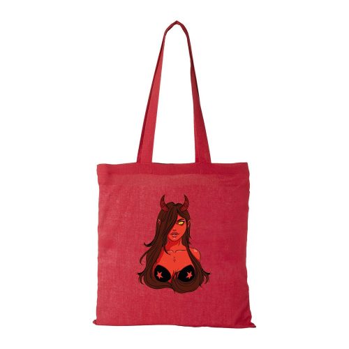 Démon lány - Bevásárló táska piros