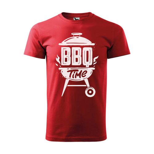 Póló BBQ time  mintával - Piros XL méretben