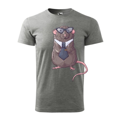 Póló Patkány  mintával - Szürke L méretben