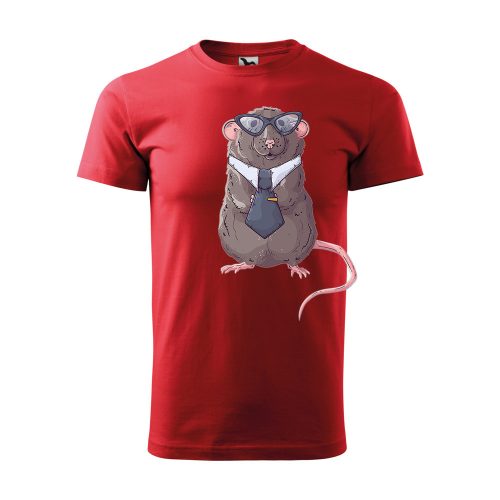 Póló Patkány  mintával - Piros L méretben
