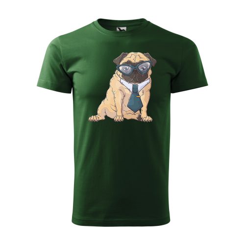 Póló Pug Dog  mintával - Zöld L méretben