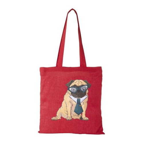Pug Dog - Bevásárló táska piros