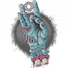 Zombi kéz - Sport táska fehér