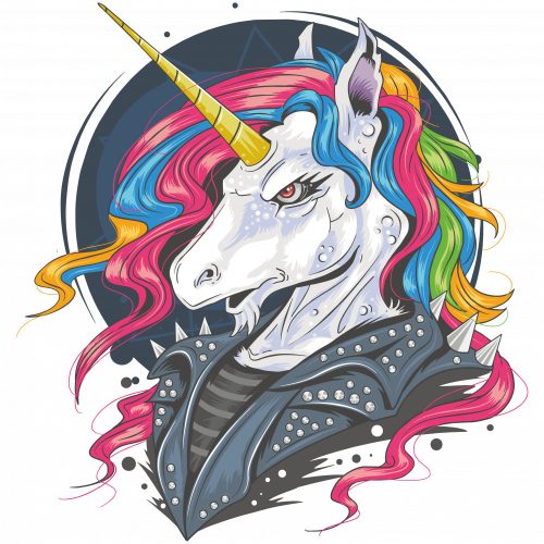 Punk unicorn - Sport táska fehér