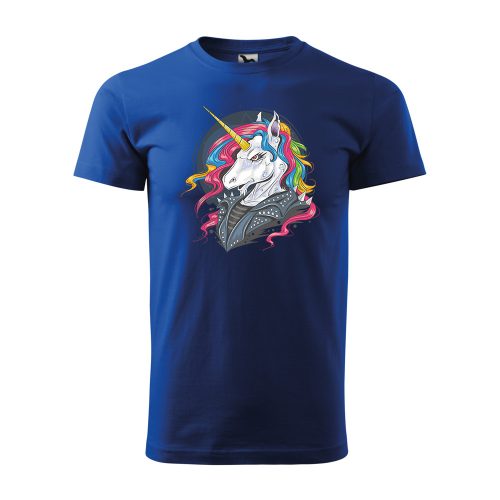 Póló Punk unicorn  mintával - Kék L méretben