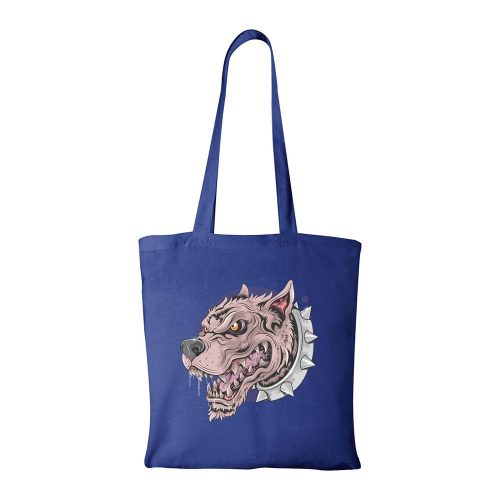Mérges kutya - Bevásárló táska kék
