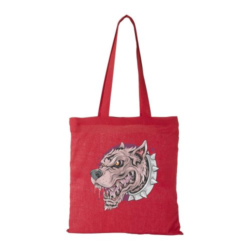 Mérges kutya - Bevásárló táska piros
