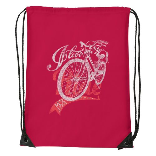 I love to my bike - Sport táska piros