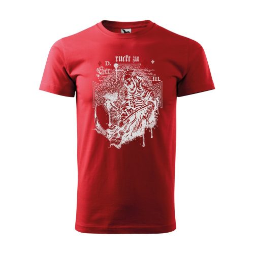 Póló Kaszás  mintával - Piros XL méretben