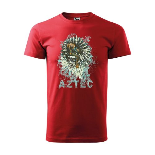 Póló Aztec  mintával - Piros XXL méretben