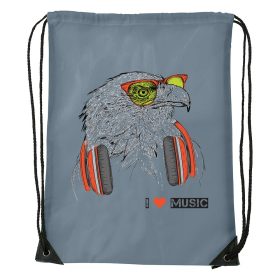 Zenét hallgató sas - Sport táska szürke