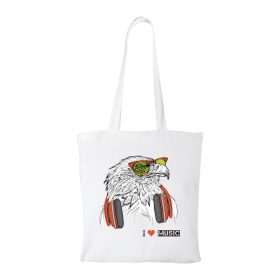 Zenét hallgató sas - Bevásárló táska fehér