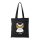 Zenét hallgató kutya - Bevásárló táska fekete
