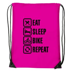 Eat sleep bike repeat - Sport táska magenta