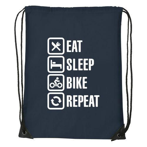 Eat sleep bike repeat - Sport táska navy kék