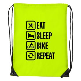 Eat sleep bike repeat - Sport táska sárga
