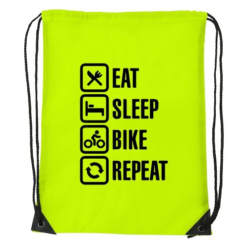 Eat sleep bike repeat - Sport táska sárga