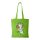 Zenét hallgató zsiráf - Bevásárló táska zöld