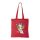 Zenét hallgató zsiráf - Bevásárló táska piros