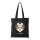 Zenét hallgató farkas - Bevásárló táska fekete