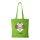 Zenét hallgató farkas - Bevásárló táska zöld
