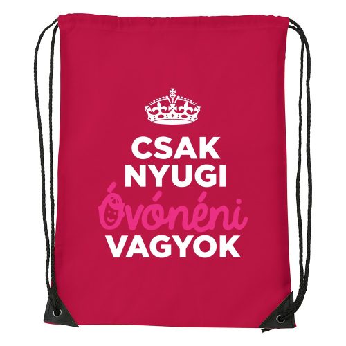 Csak nyugi óvónéni vagyok - Sport táska piros