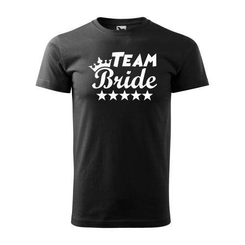 Póló Team bride  mintával - Fekete XXXL méretben