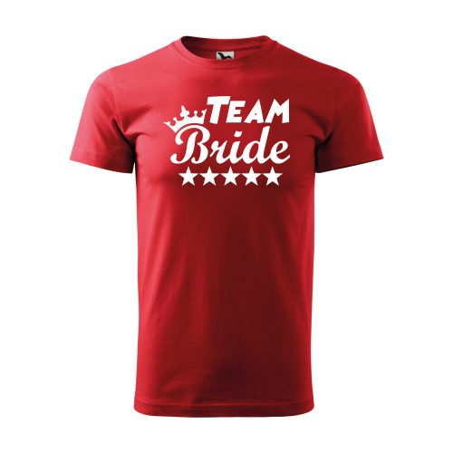 Póló Team bride  mintával - Piros XXL méretben