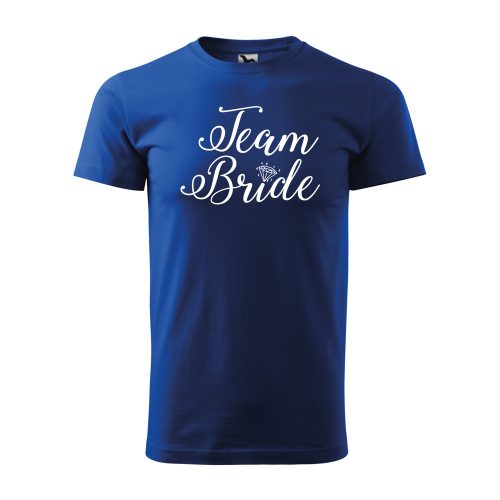Póló Team bride  mintával - Kék XXL méretben