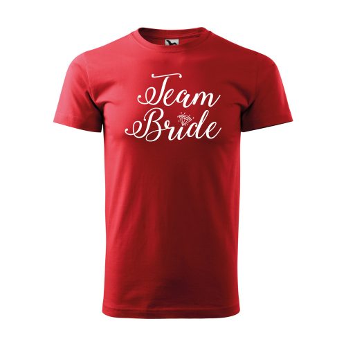 Póló Team bride  mintával - Piros M méretben