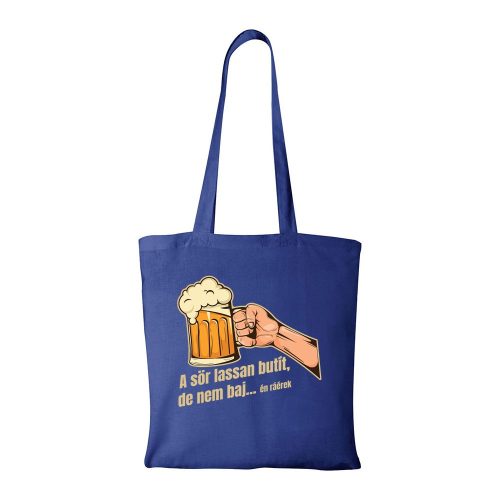 A sör lassan butít - Bevásárló táska kék