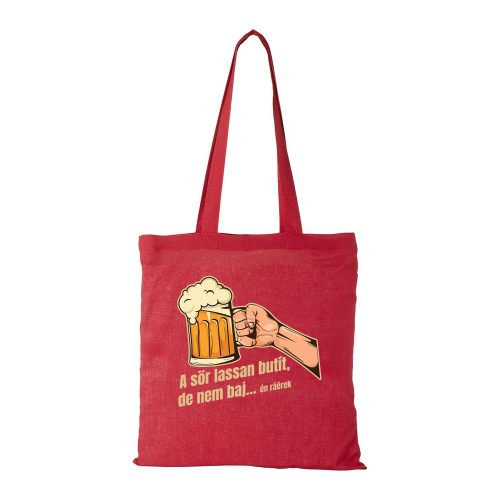 A sör lassan butít - Bevásárló táska piros
